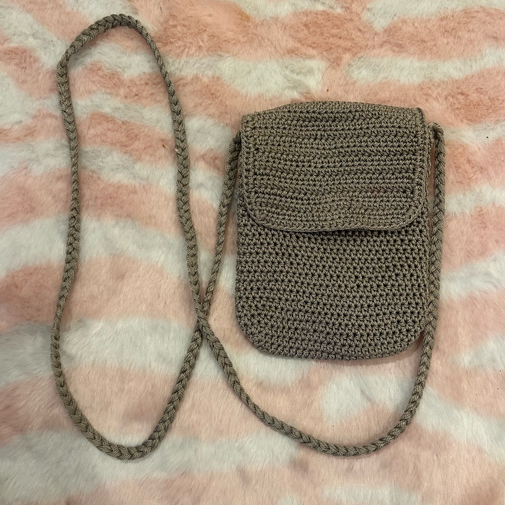 Brown Crochet Knit Bag